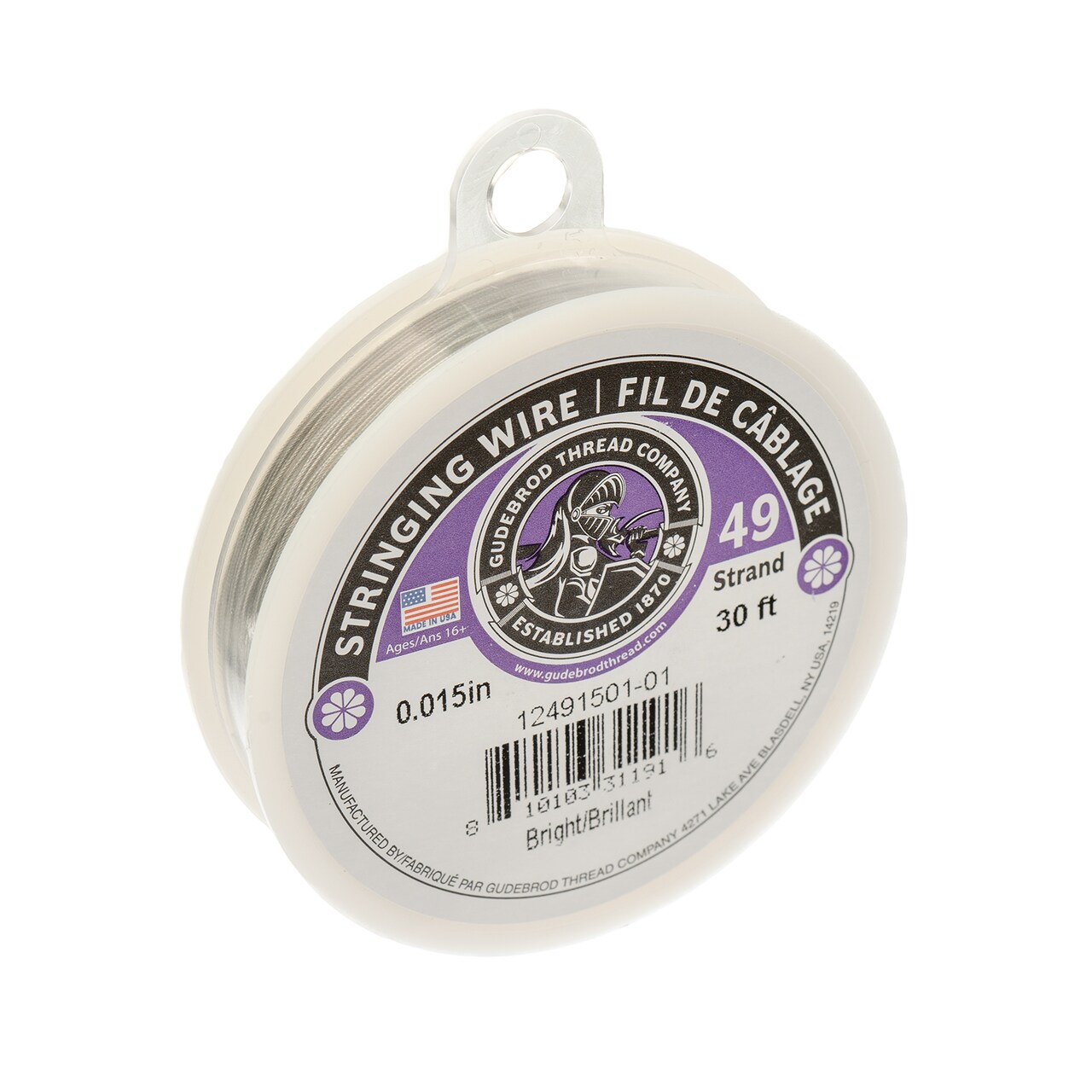 Gudebrod 49-Strand Stainless Steel Jewelry Wire | Made in USA